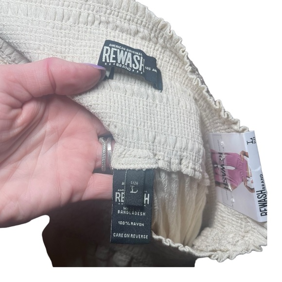 REWASH Wide Leg Pants with High Slits L NWT - Picture 5 of 7